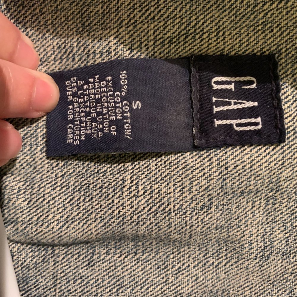 Gap Vintage Patchwork Jean Jacket Size Small - image 4